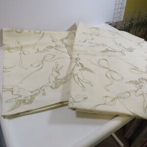 Fabric CHERBS Light Cream with Warm Gold (Baby Angels) Heavy Weight 2.5 lbs